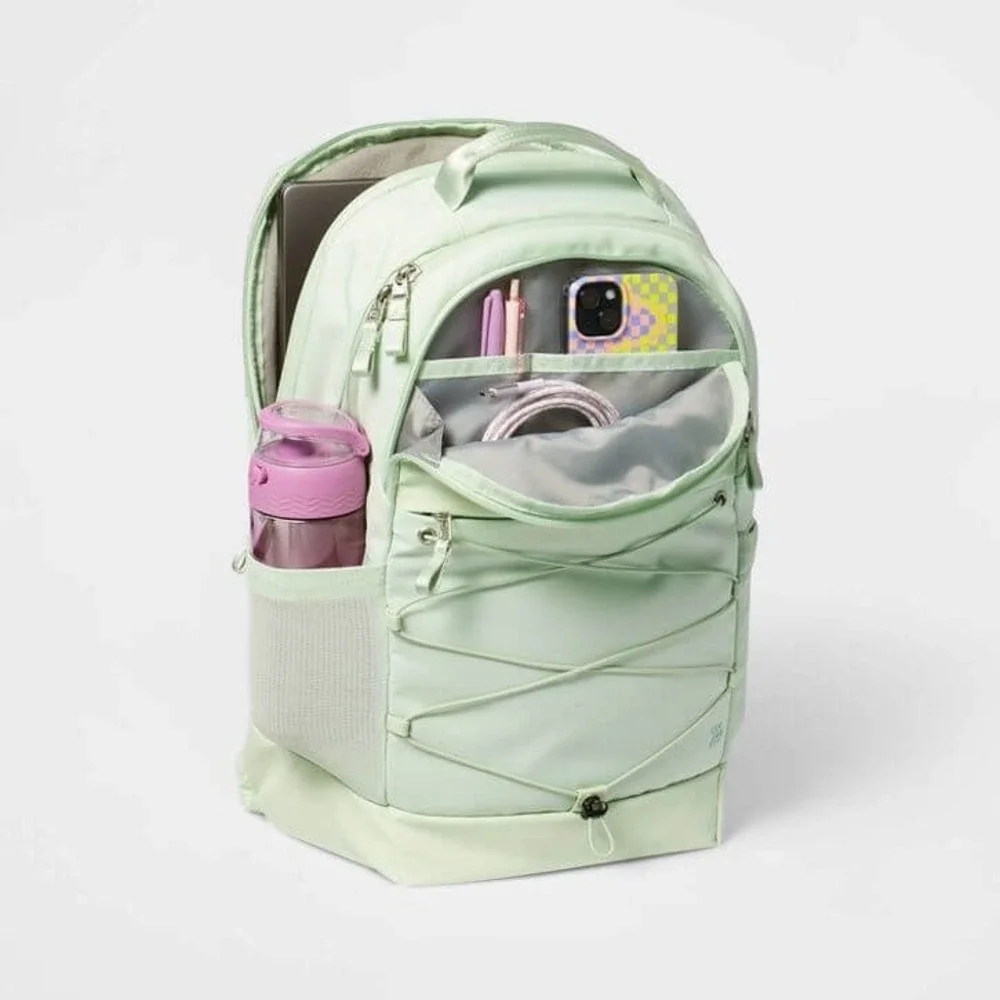 All in Motion Mint Green Water Repellent Backpack 15in Laptop Sleeve NWT